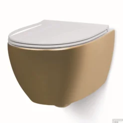 Wandcloset Globo Specials 54x36 Cm Rimless Mat Goud Met Wit