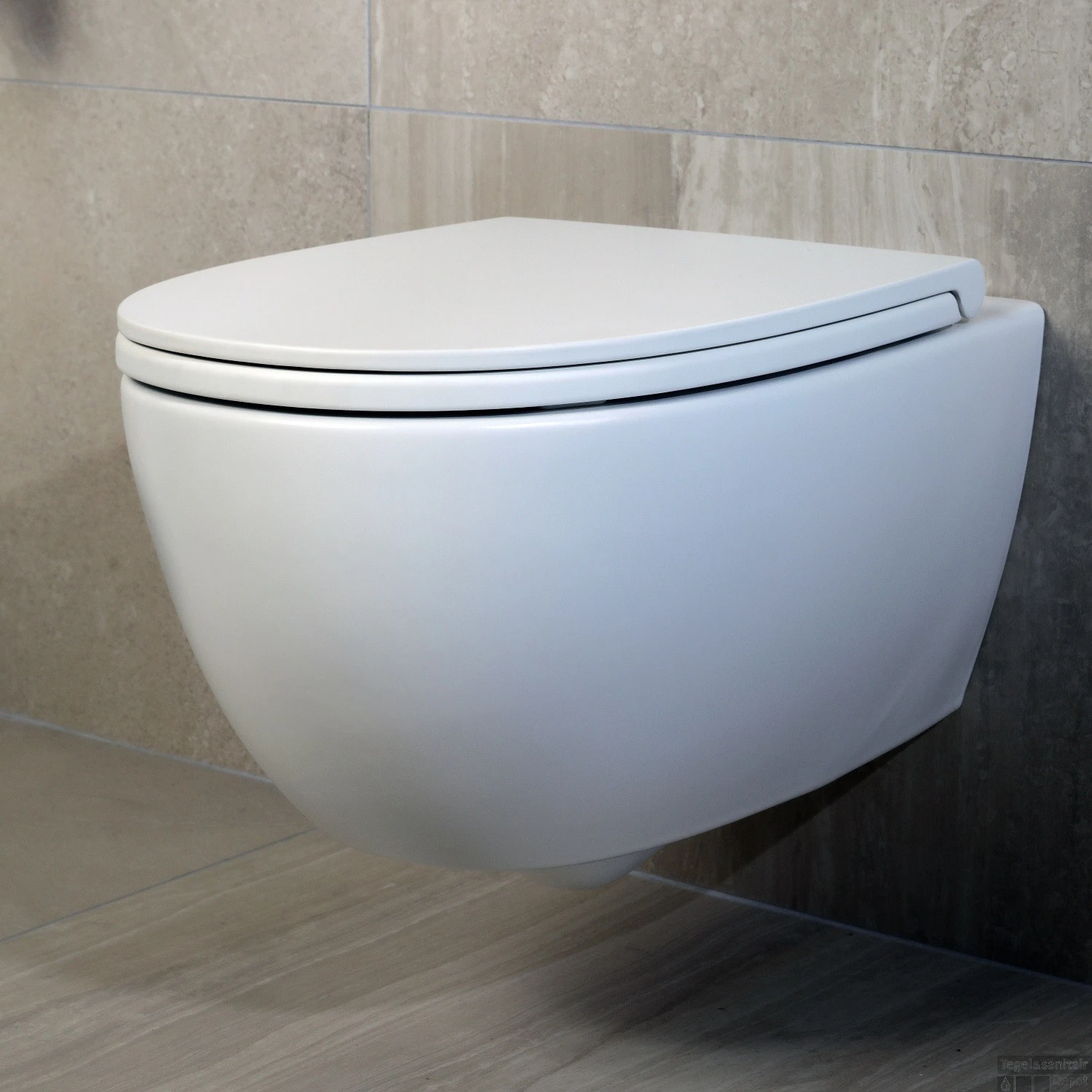 Wandcloset Luca Sanitair Vaso Rimless 54x36cm Mat Wit (Exclusief Zitting) - Afbeelding 2