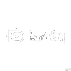 Wandcloset Wiesbaden Luxe Rimless 53 Cm Inclusief Bidet-functie Mat Zwart -Zalig Baden Verkoopwinkel wandcloset luxe rimless 53 cm inclusief bidet functie mat zwart tech