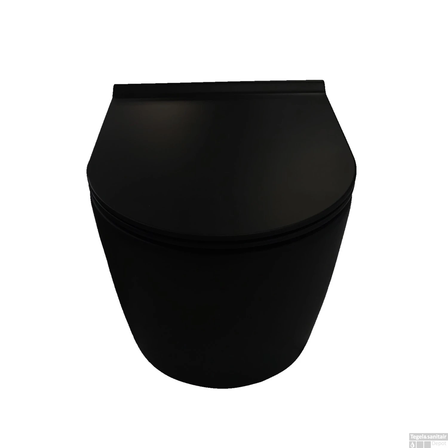 Wandcloset Salenzi Civita 50x35x36.5cm Keramiek Rimless Mat Zwart Met Glanzend Binnenwerk (excl. Zitting) 3 Wandcloset Salenzi Civita 50x35x36.5cm Keramiek Rimless Mat Zwart Met Glanzend Binnenwerk (excl. Zitting) - Afbeelding 3