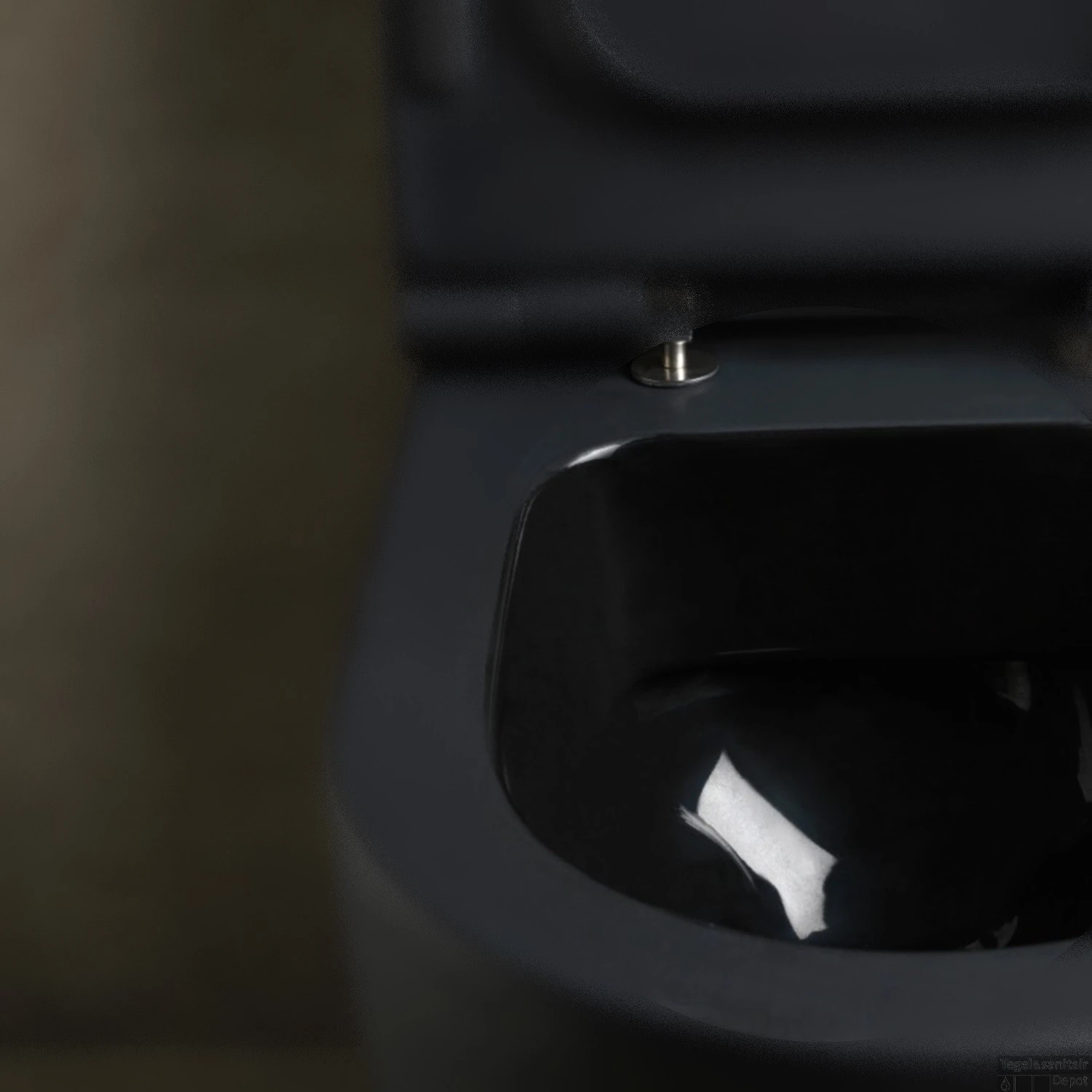 Wandcloset Salenzi Civita 50x35x36.5cm Keramiek Rimless Mat Zwart Met Glanzend Binnenwerk (excl. Zitting) 2 Wandcloset Salenzi Civita 50x35x36.5cm Keramiek Rimless Mat Zwart Met Glanzend Binnenwerk (excl. Zitting) - Afbeelding 2