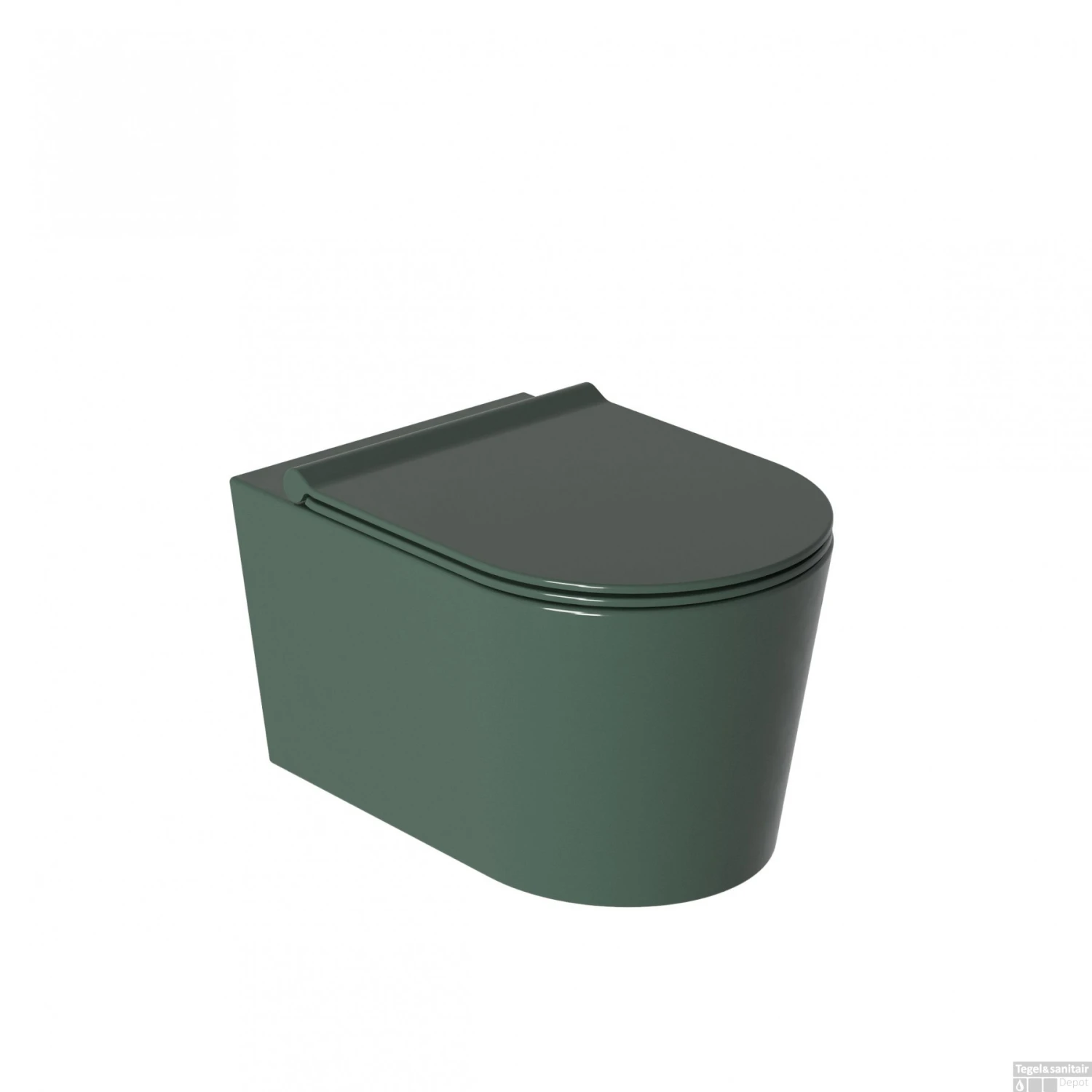 Wandcloset Salenzi Civita Glans Groen 1 Wandcloset Salenzi Civita Glans Groen