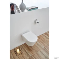 Wandcloset Sanilux Easy Flush Rimfree (Incl. Flatline Zitting) -Zalig Baden Verkoopwinkel wandcloset sanilux easy flush rimfree incl. flatline zitting sfeer