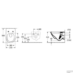 Wandcloset Villeroy & Boch Subway 3.0 CeramicPlus TwistFlush AntiBac 37x56x40 Cm Wit Alpin -Zalig Baden Verkoopwinkel wandcloset villeroy boch subway 3.0 ceramicplus twistflush antibac 37x56x40 cm wit alpin tech