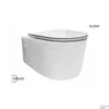 Wandcloset Wiesbaden Flow Rimless Met Flatline Toiletzitting Wit