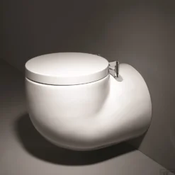 Wandtoilet Sanindusa WCA Rond Keramiek Met Zitting Wit