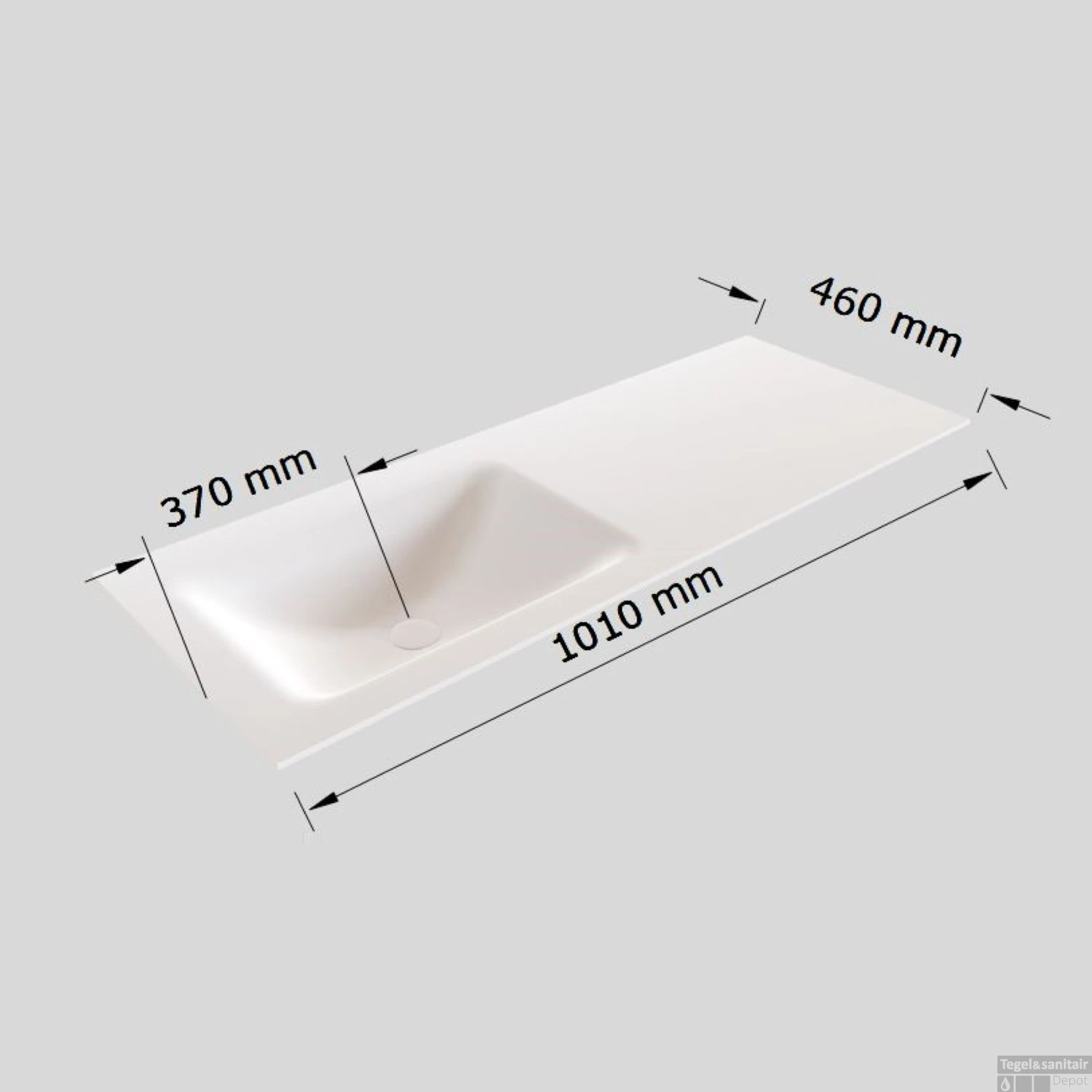 Badkamermeubel Solid Surface BWS Stockholm 100x46 Cm Links Wood Dark Brown (1 Kraangat) 7 Badkamermeubel Solid Surface BWS Stockholm 100x46 Cm Links Wood Dark Brown (1 Kraangat) - Afbeelding 7