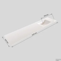 Badkamermeubel Solid Surface BWS Stockholm 150x45 Cm Mat Zwart Urban Rechts (0 Kraangaten) -Zalig Baden Verkoopwinkel wastafel rechts 150 cm tech 11