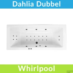 Whirlpool Boss & Wessing Dahlia Jetline 170x75 Cm Dubbel Systeem Black Tin