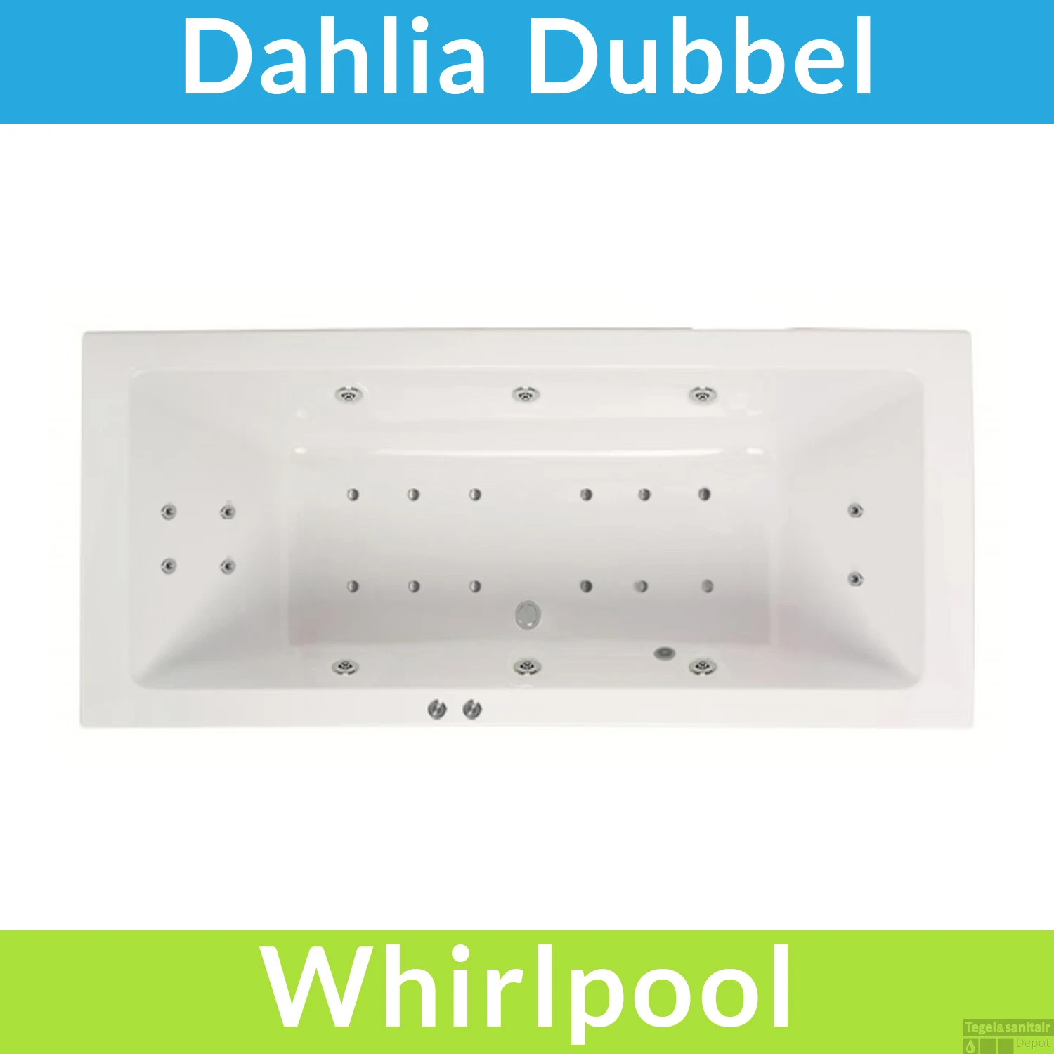 Whirlpool Boss & Wessing Dahlia Jetline 170x75 Cm Dubbel Systeem Geborsteld RVS 1 Whirlpool Boss & Wessing Dahlia Jetline 170x75 Cm Dubbel Systeem Geborsteld RVS