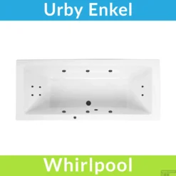 Whirlpool Boss & Wessing Dahlia Jetline 190x90 Cm Enkel Systeem Black Tin
