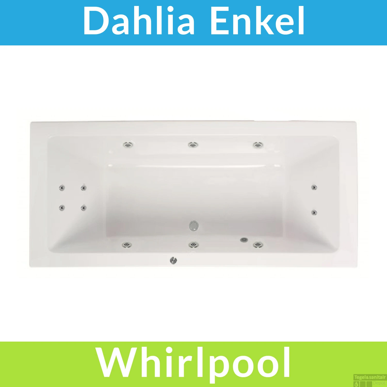 Whirlpool Boss & Wessing Dahlia Jetline 190x90 Cm Enkel Systeem Geborsteld RVS 1 Whirlpool Boss & Wessing Dahlia Jetline 190x90 Cm Enkel Systeem Geborsteld RVS