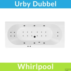 Whirlpool Boss & Wessing Urby Jetline 190x90 Cm Dubbel Systeem Black Tin