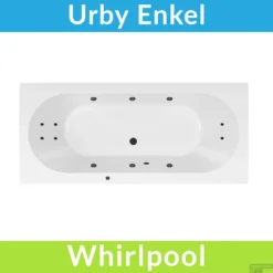 Whirlpool Boss & Wessing Urby Jetline 190x90 Cm Enkel Systeem Black Tin
