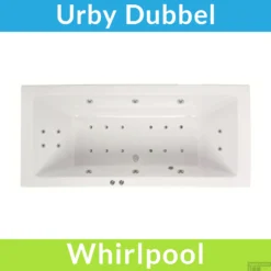 Whirlpool Boss & Wessing Urby Jetline190x90 Cm Dubbel Systeem Geborsteld RVS