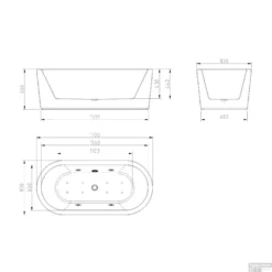 Whirlpool BWS Vrijstaand Ligbad Inclusief Waste Chroom 170x80x59 Cm Wit -Zalig Baden Verkoopwinkel whirlpool bws vrijstaand ligbad inclusief waste chroom 170x80x59 cm wit tech