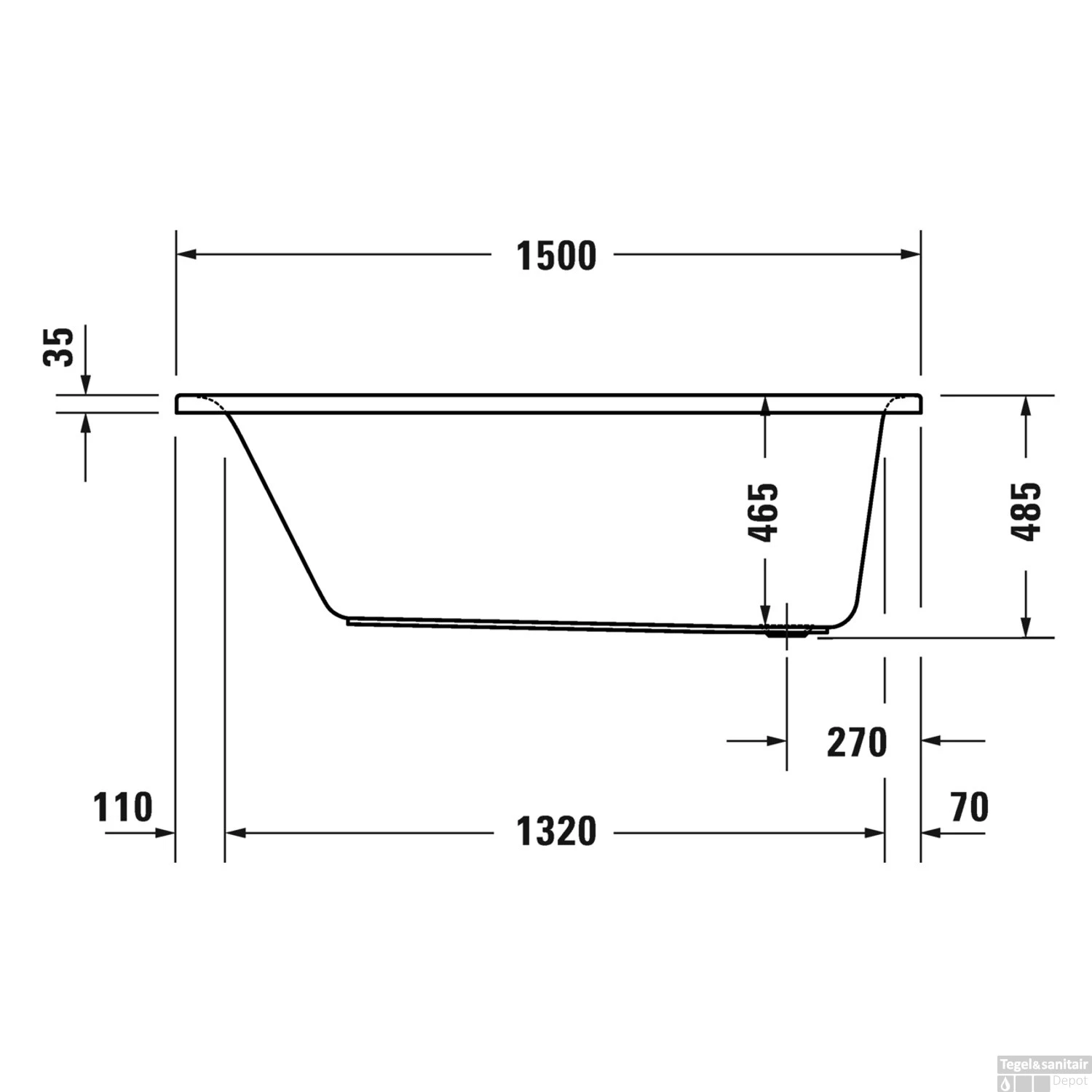 Whirlpool Duravit D-Neo Inbouw 150x75x48.5 Cm Wit 3 Whirlpool Duravit D-Neo Inbouw 150x75x48.5 Cm Wit - Afbeelding 3
