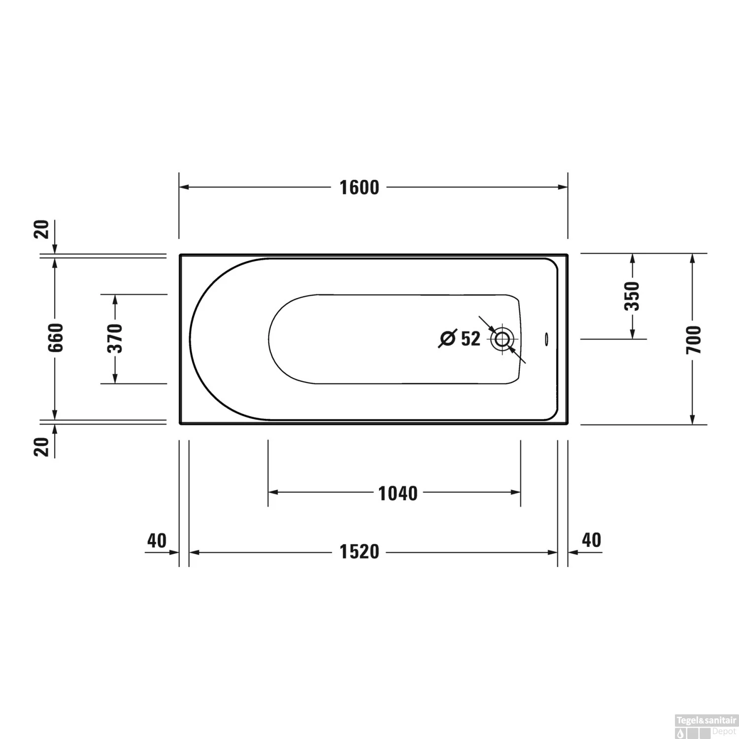 Whirlpool Duravit D-Neo Inbouw 160x70x48.5 Cm Wit 2 Whirlpool Duravit D-Neo Inbouw 160x70x48.5 Cm Wit - Afbeelding 2