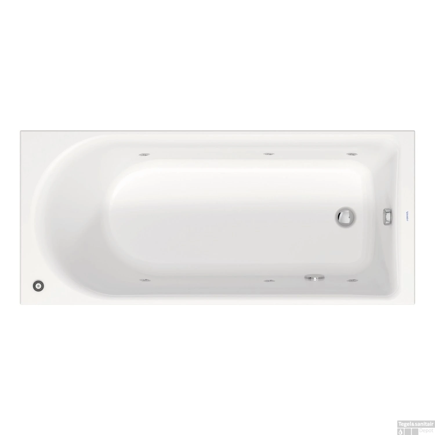 Whirlpool Duravit D-Neo Inbouw 170x75x48.5 Cm Wit 1 Whirlpool Duravit D-Neo Inbouw 170x75x48.5 Cm Wit