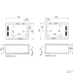 Whirlpool Kerra Marika 170x124x57 Cm Links 2 Persoons -Zalig Baden Verkoopwinkel whirlpool kerra marika 170x124x57 cm rechts tech 1
