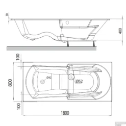 Whirlpoolbad Allibert Moovance Essentia 180x80x53 Cm Incl. Poten Wit -Zalig Baden Verkoopwinkel whirlpoolbad allibert moovance essentia 180x80x53 cm incl. poten tec 1