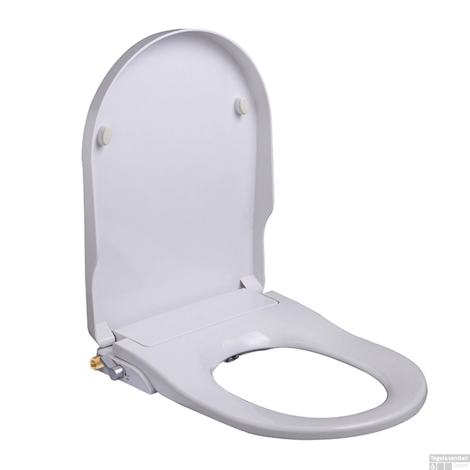 BWS Douche WC Zitting Luxe Stroomloos Met Sproeier Wit - Afbeelding 4