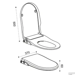 BWS Douche WC Zitting Luxe Stroomloos Met Sproeier Wit -Zalig Baden Verkoopwinkel ws douche wc zitting luxe stroomloos met sproeier wit tech