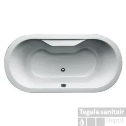 Plieger Zurich Duobad Acryl Ovaal 180x90cm 42cm Diep Met Poten Wit