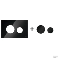 Drukplaat Front En Toetsen TECE Loop Voor WC-Bediening Glas Zwart -Zalig Baden Verkoopwinkel zwart zwart